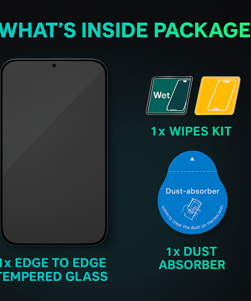 Premium Tempered Glass Screen Protector for iPhone (11, 12, 13, 14, 15, SE & All Models)