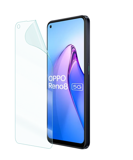 OPPO smartphone with a clear screen protector on frontside